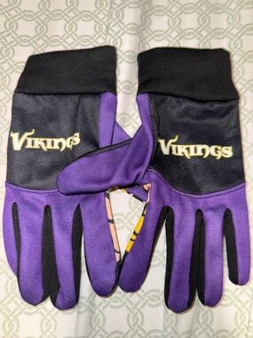 FOCO Vikings Purple & Black Team Gloves